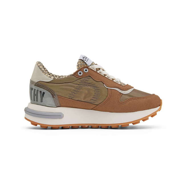 Duuo Zapatillas marrones retro con cuña mujer 2025