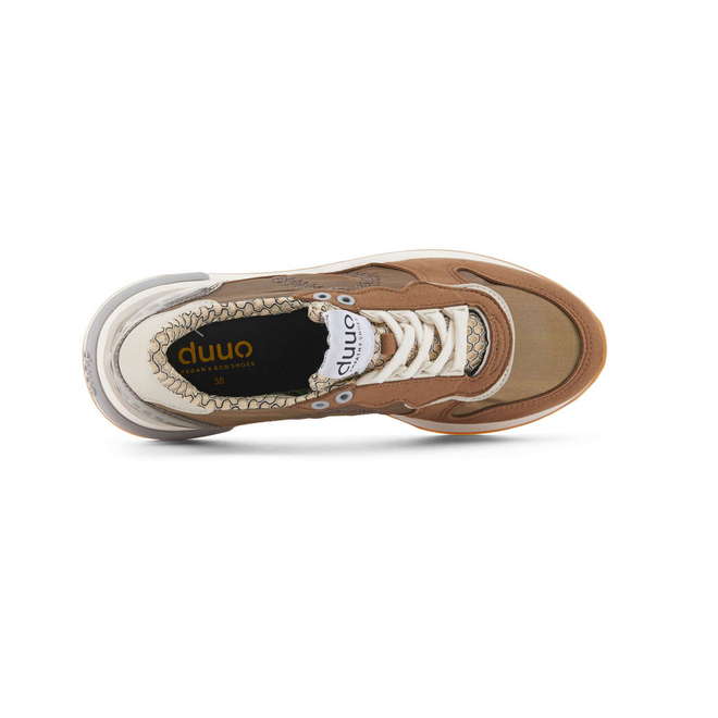 Duuo Zapatillas marrones retro con cuña mujer 2025