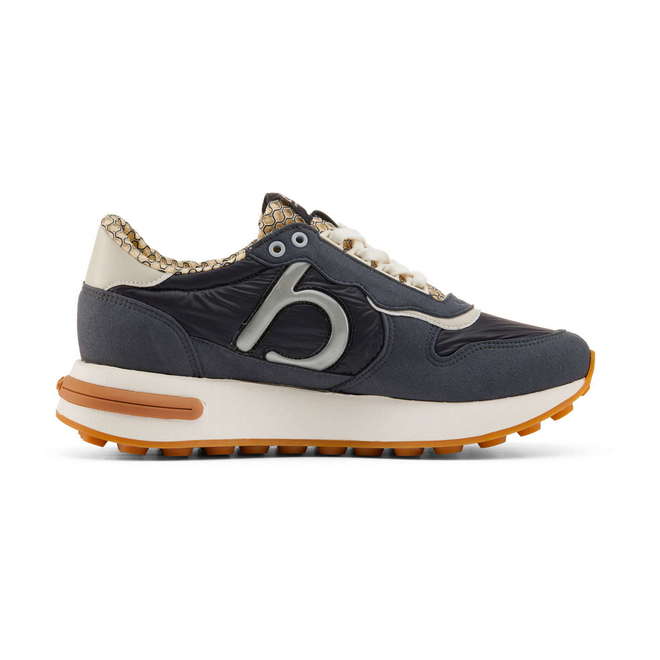 Duuo Zapatillas negras retro con cuña mujer En oferta