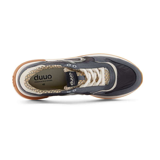 Duuo Zapatillas negras retro con cuña mujer En oferta