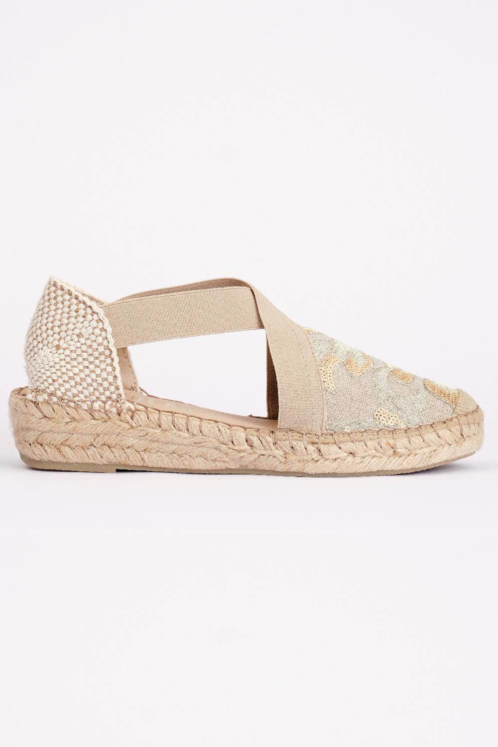 Fabiolas Alpargata Estrella Multi Beige Tienda