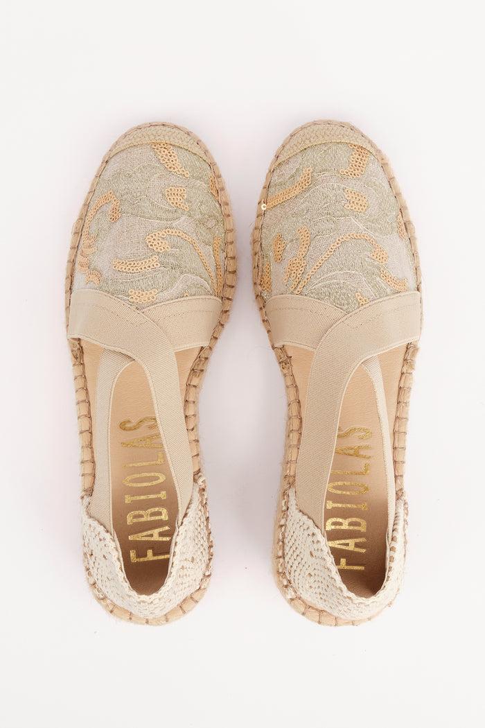 Fabiolas Alpargata Estrella Multi Beige Tienda