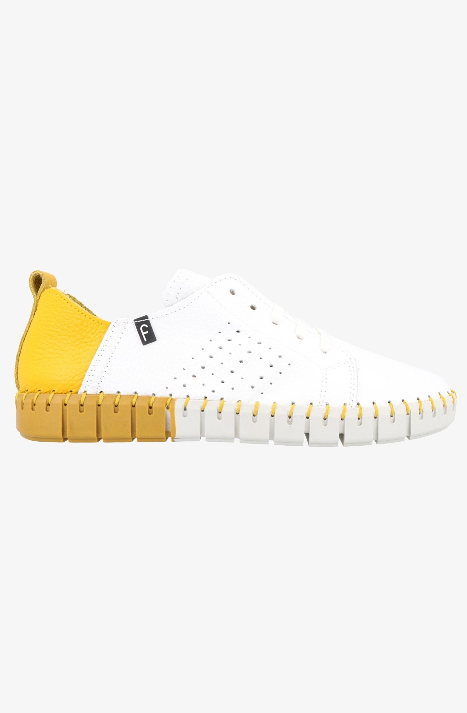 Fabiolas Sneaker JutHeras Blanco/Amarillo Liquidación