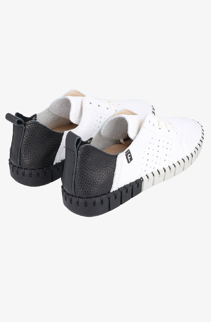 Fabiolas Sneaker JutHeras Blanco/Negro Tienda de fábrica