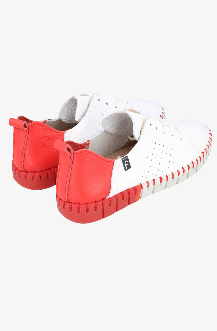 Fabiolas Sneaker JutHeras Blanco/Rojo Ahorra y exporta