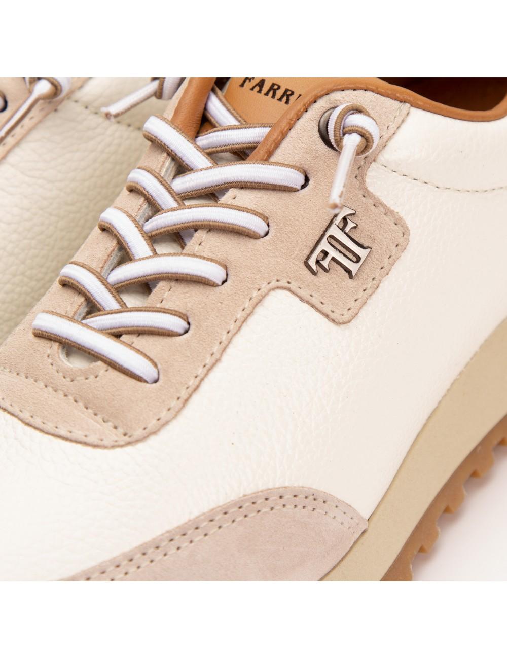 Farrutx MAELIA Piel bombeada blanca - Velour hielo Ahorra y exporta