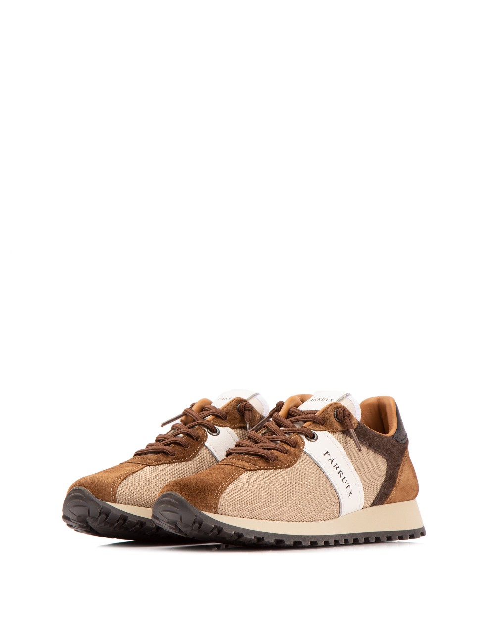 Farrutx MANON -BIS Tejido camel - Velour cuero Oferta exclusiva