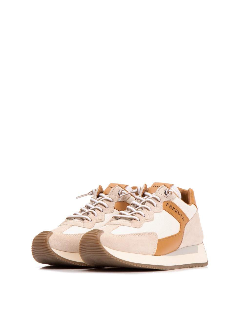 Farrutx LEYDI Piel bombeada blanca - Velour hielo Ofertas especiales