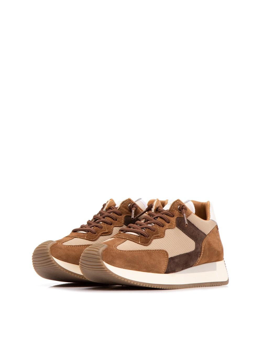 Farrutx LEYDI Velour cuero - Rejilla camel Precio ultrabajo