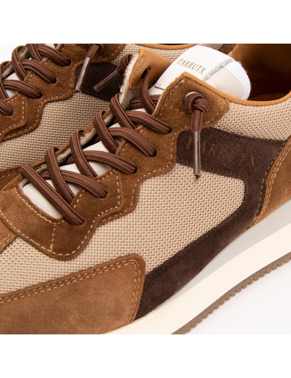 Farrutx LEYDI Velour cuero - Rejilla camel Precio ultrabajo