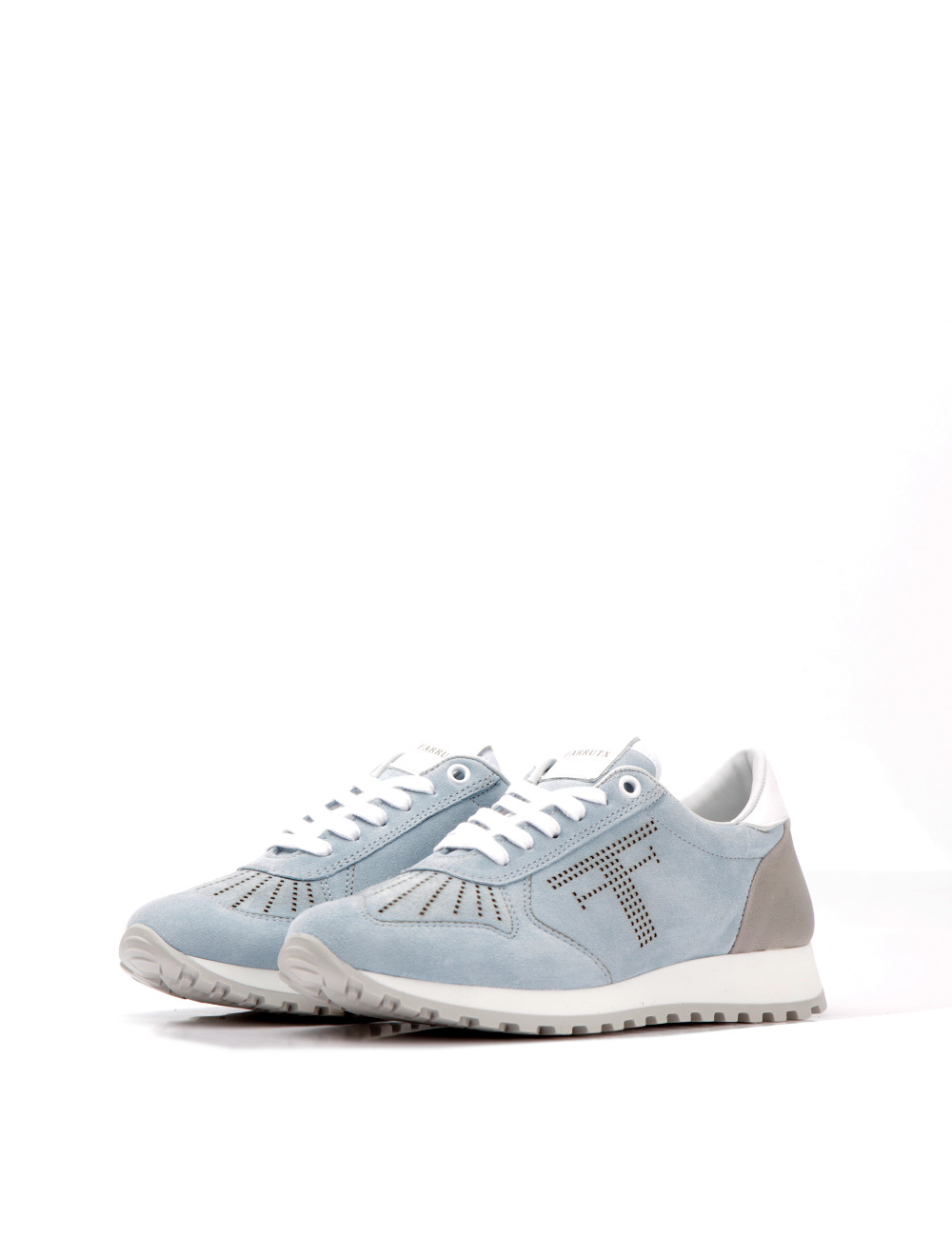 Farrutx MATILDA-CHECK Velour celeste Outlet online