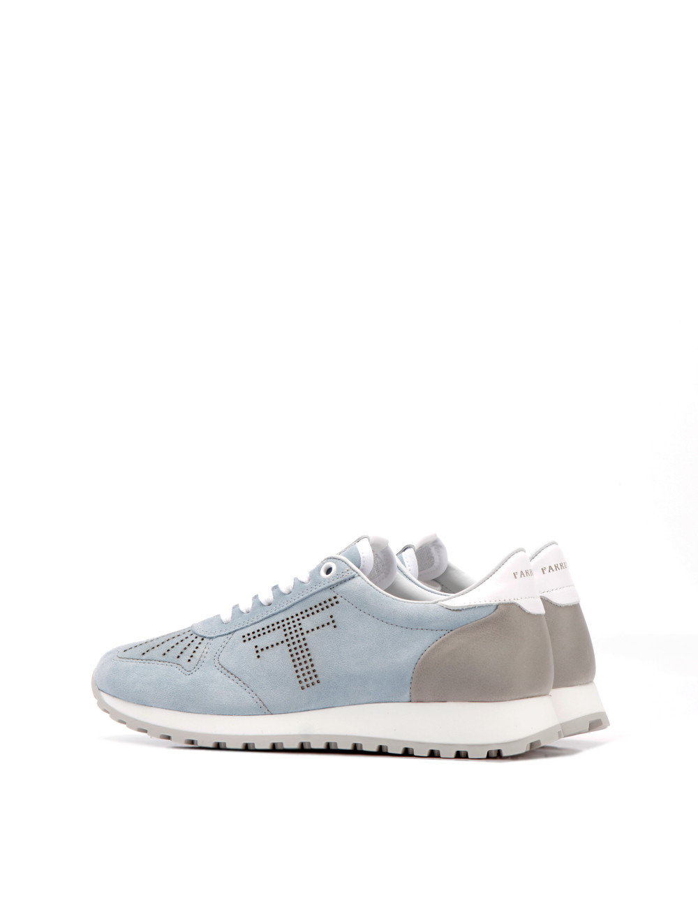 Farrutx MATILDA-CHECK Velour celeste Outlet online