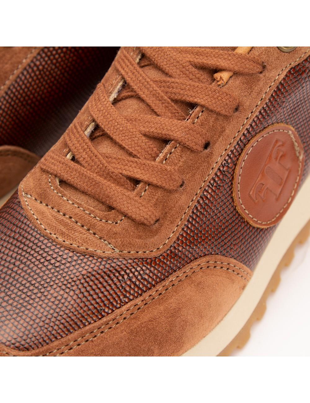 Farrutx MANDRAKE Grabado lagarto - Velour cuero Descuento