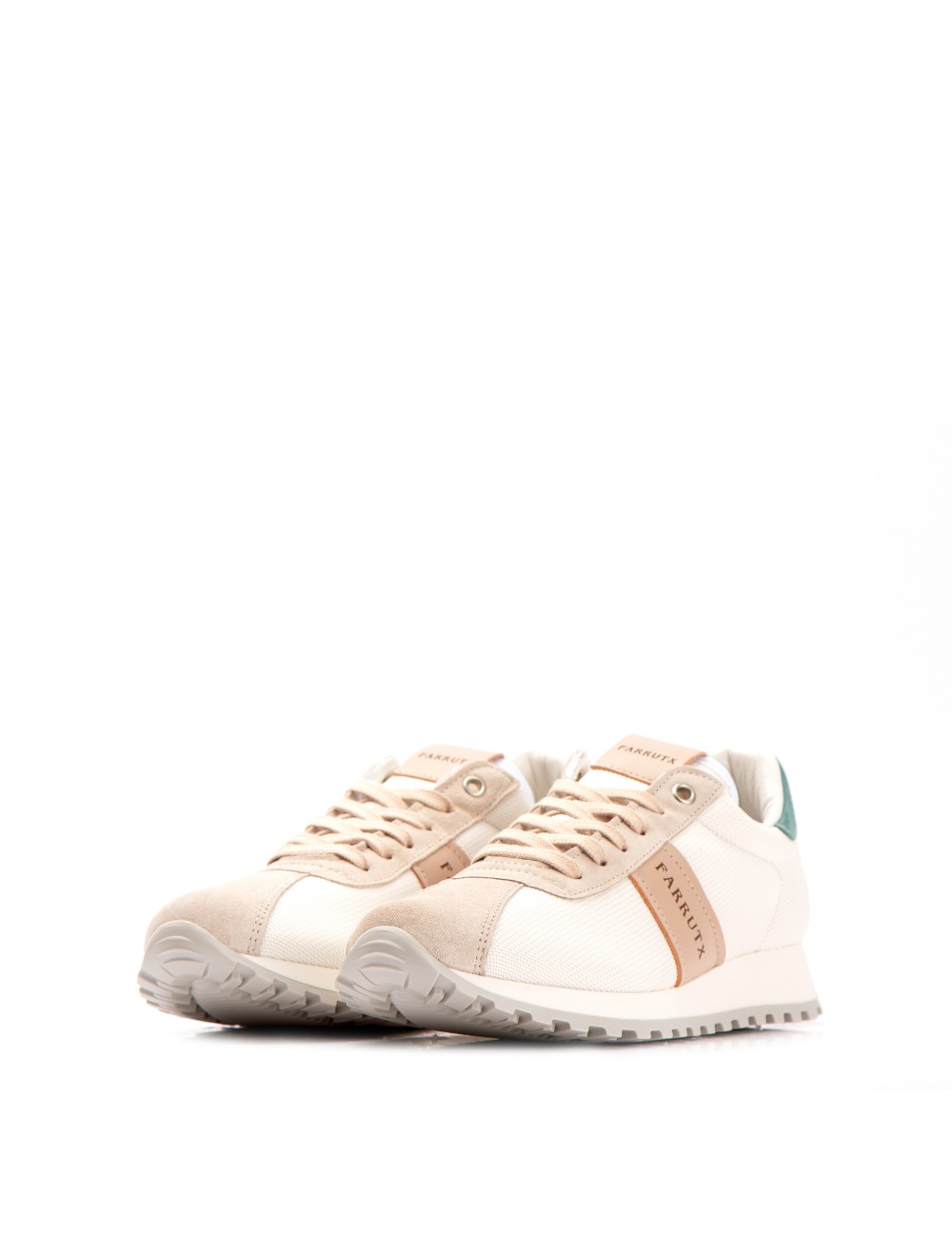 Farrutx MILLY Velour-rejilla marfil-blanco Mejor oferta