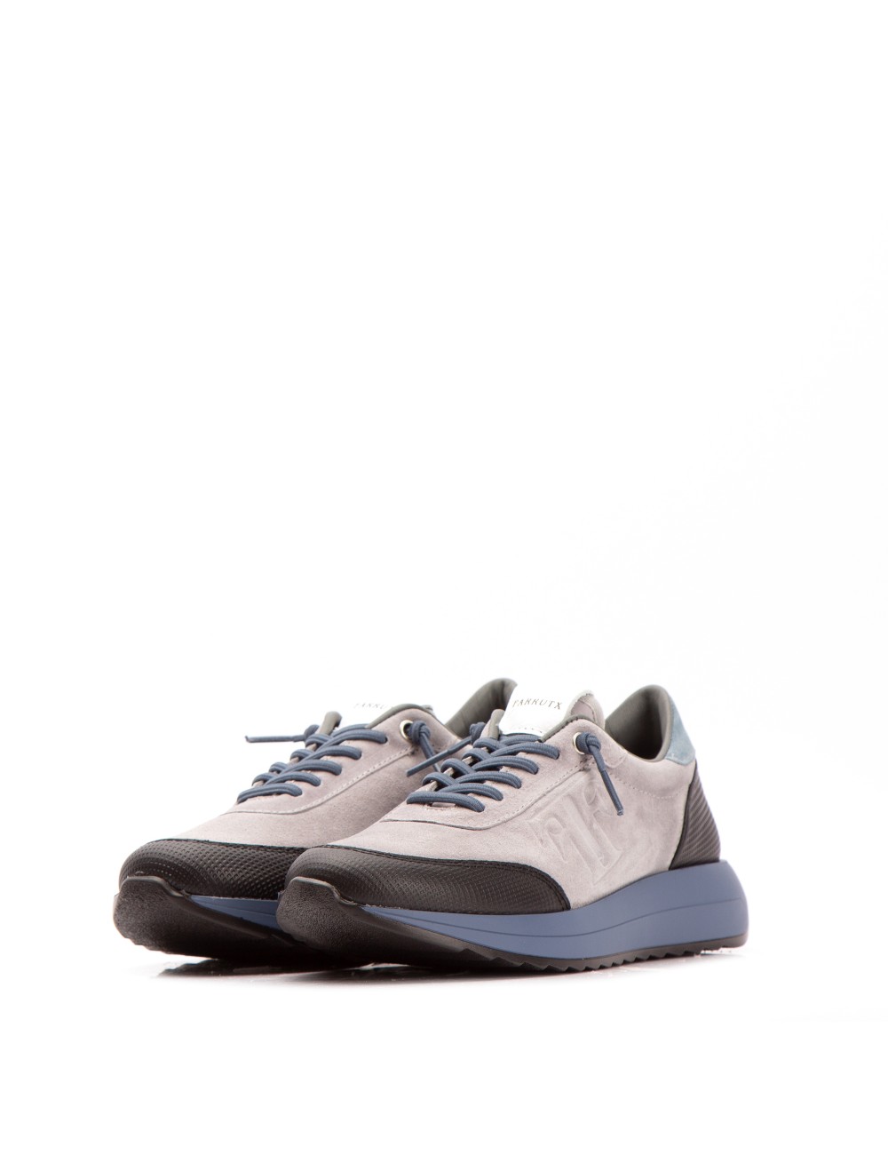 Farrutx MORGAN-BIS Velour plomo - Napa negro Descuentos del mes