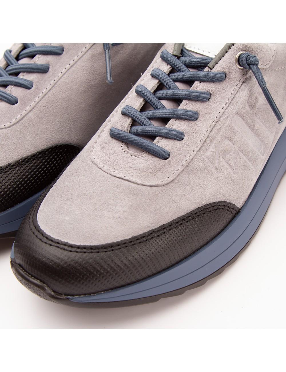 Farrutx MORGAN-BIS Velour plomo - Napa negro Descuentos del mes