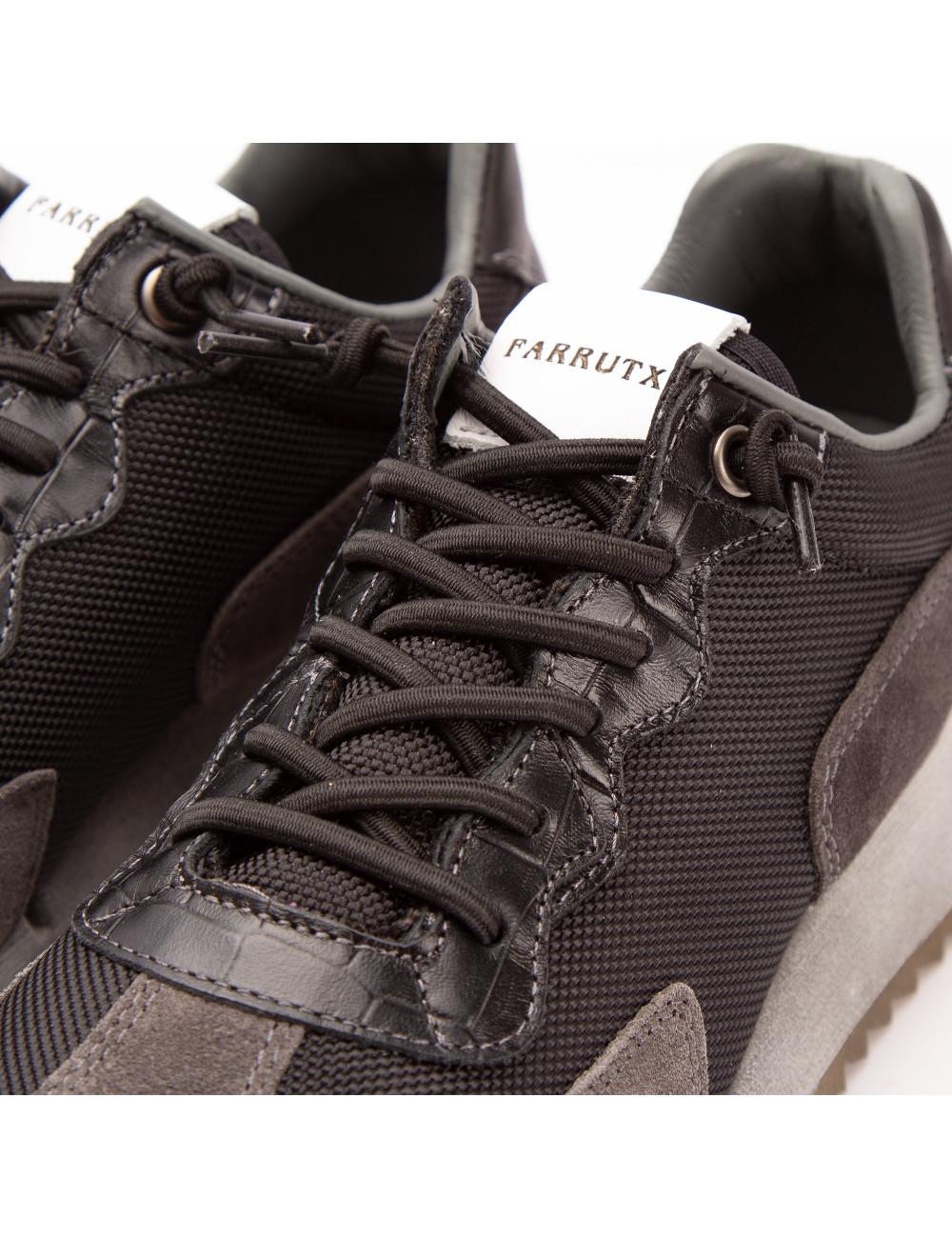 Farrutx MEKANO Velour-nylon gris-negro Ofertas de temporada