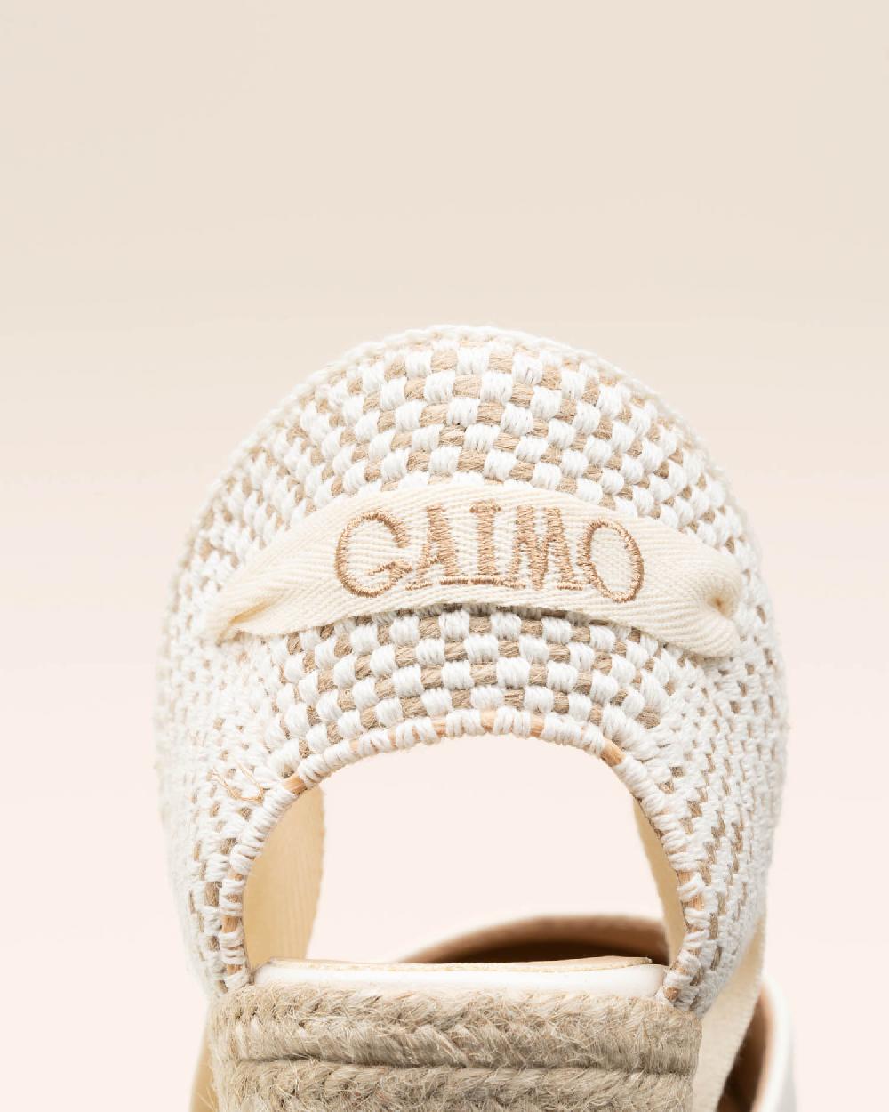 Gaimo espadrilles Tedie MarfilAlpargatas de cuña en piel con cintas Tienda de fábrica