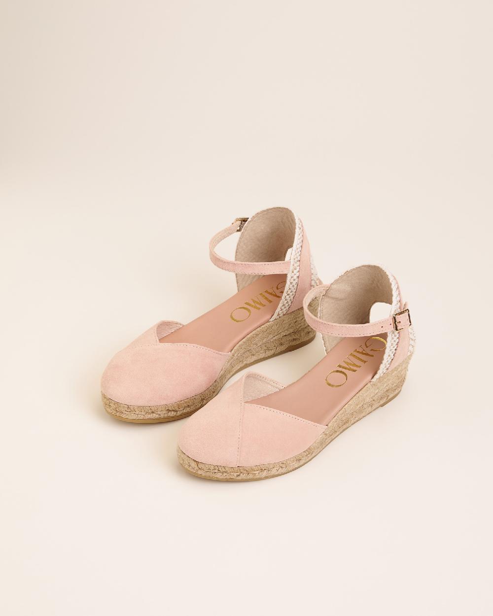 Gaimo espadrilles Copita ContourAlpargatas de cuña en piel con escote pico Ahorra y exporta