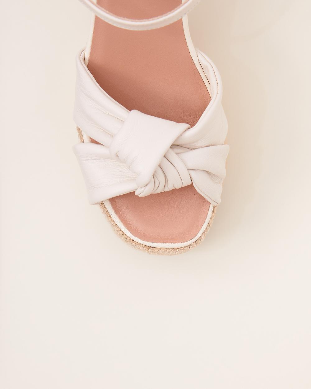 Gaimo espadrilles Coque BlancoSandalias con tacón de yute en piel con tubular Precio ultrabajo