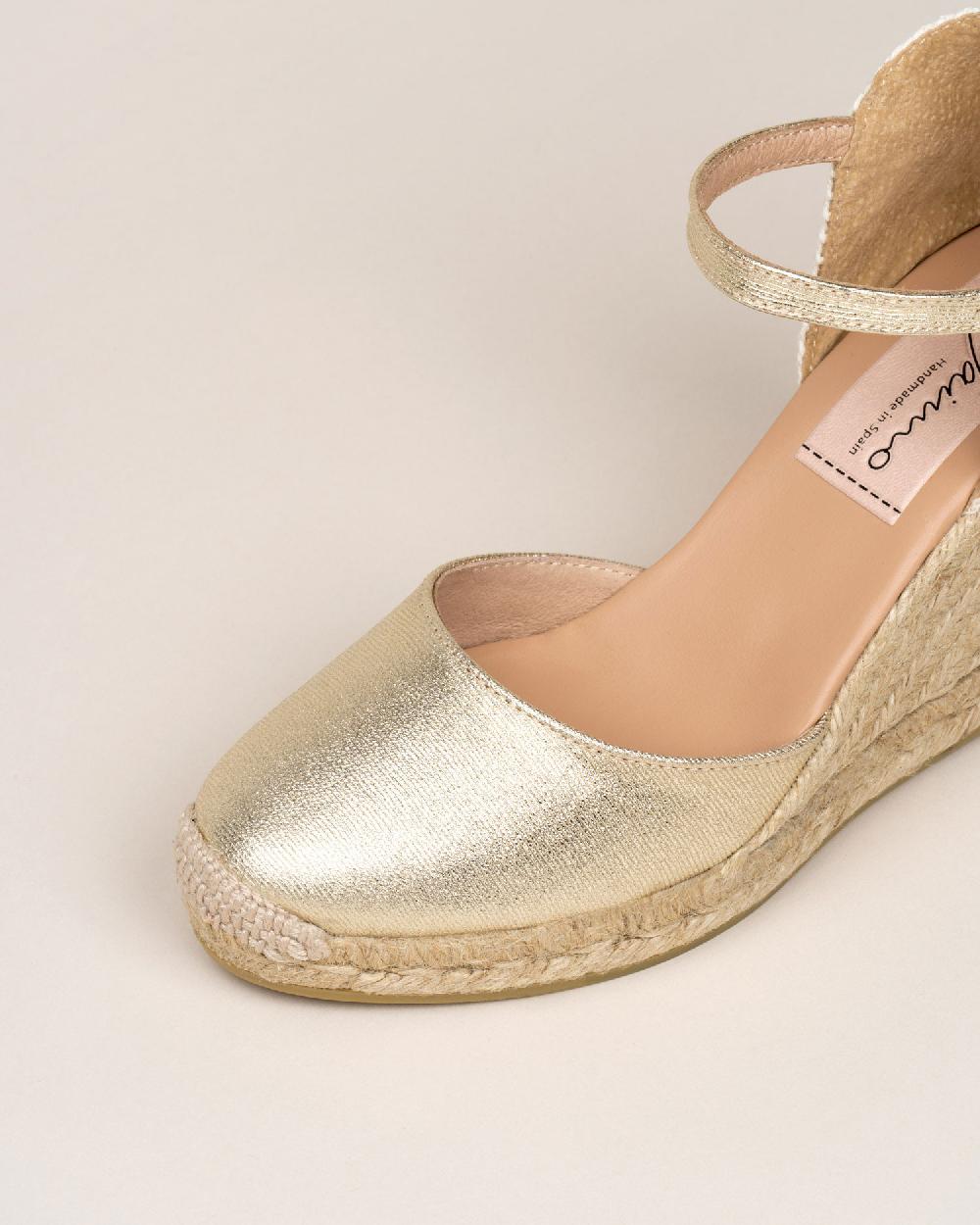 Gaimo espadrilles Global7 CarraraAlpargatas de cuña en piel grabada con hebilla Devoluciones gratuitas