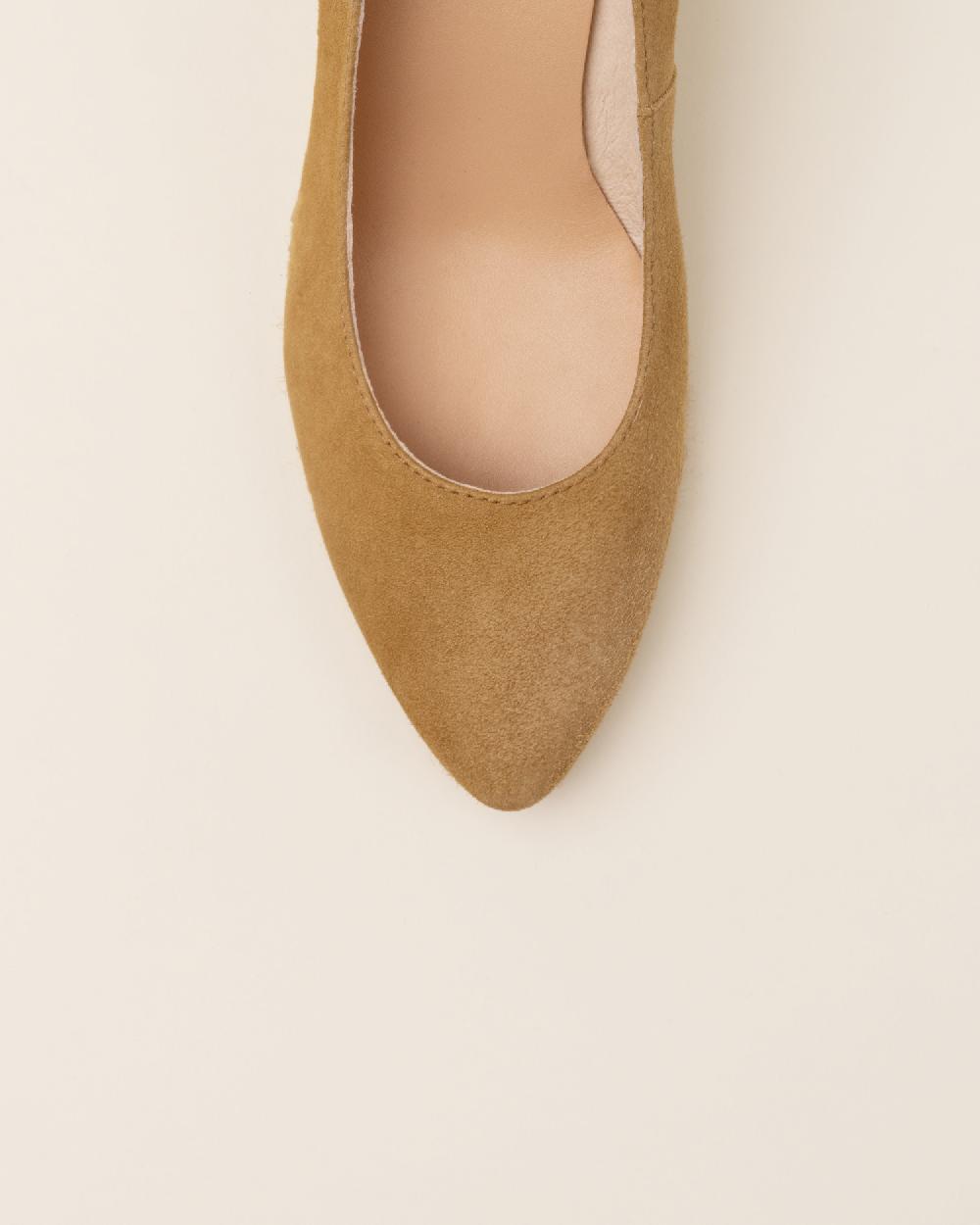 Gaimo espadrilles Teva CamelSalones de cuña de yute en piel con escote redondo Outlet online