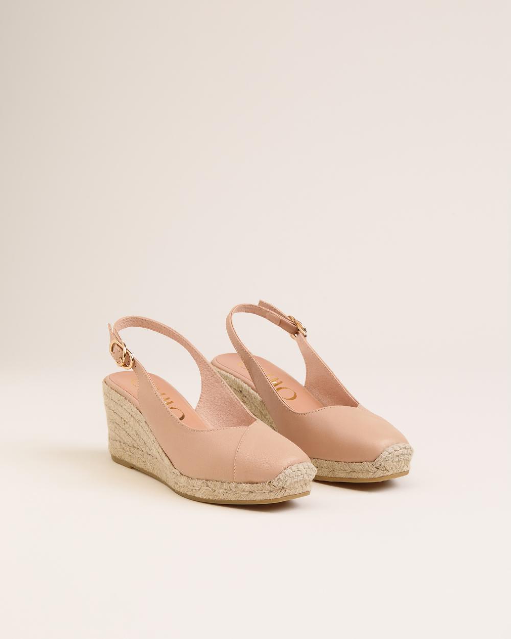 Gaimo espadrilles Tarsi BeigeAlpargatas de cuña destalonadas en piel Rebajas