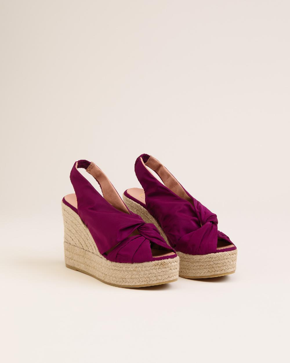 Gaimo espadrilles Anca ViolinSandalias de cuña en tejido acolchado Descuento