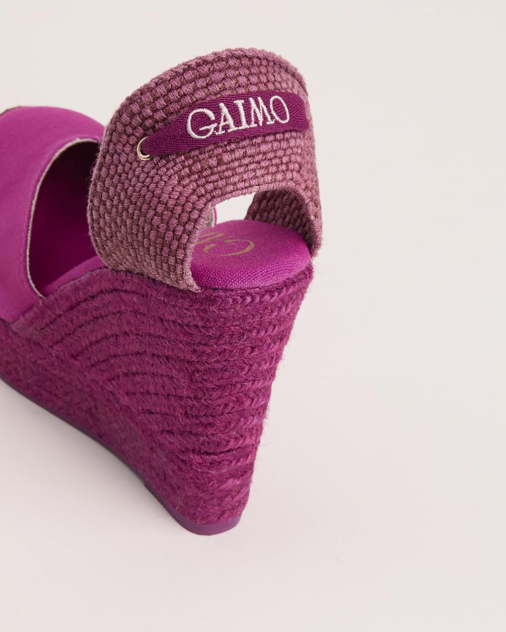 Gaimo espadrilles Tani PeonyAlpargatas de cuña alta monocolor en algodón con cintas Mejor oferta