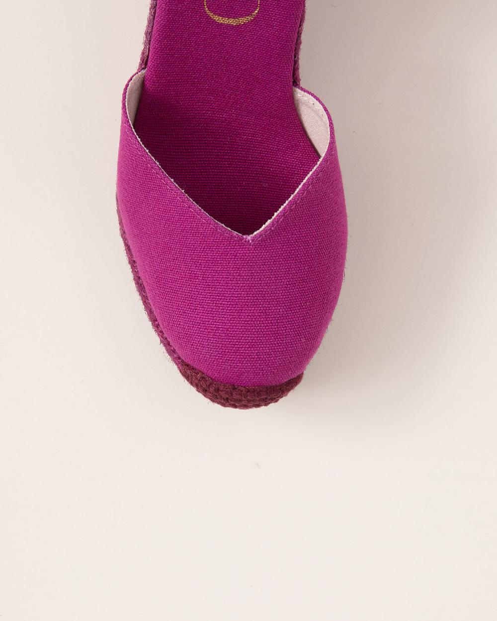 Gaimo espadrilles Tani PeonyAlpargatas de cuña alta monocolor en algodón con cintas Mejor oferta