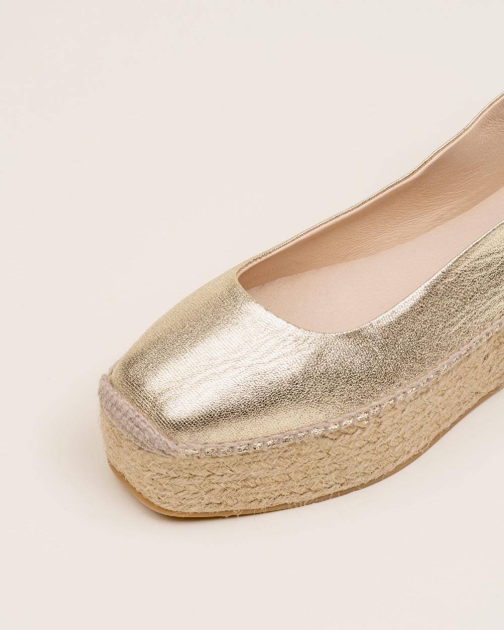 Gaimo espadrilles Mitsy CarraraBailarinas con plataforma de yute en piel grabada con cintas Rebajas top