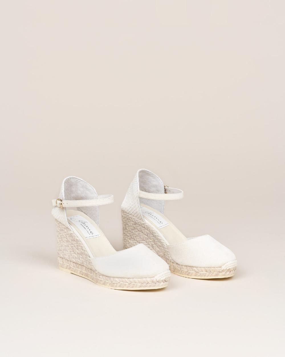 Gaimo espadrilles Global Ante MarfilAlpargatas de cuña en piel con hebilla Solo hoy