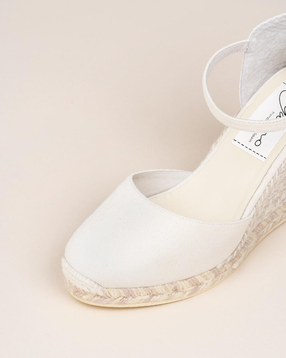 Gaimo espadrilles Global Ante MarfilAlpargatas de cuña en piel con hebilla Solo hoy