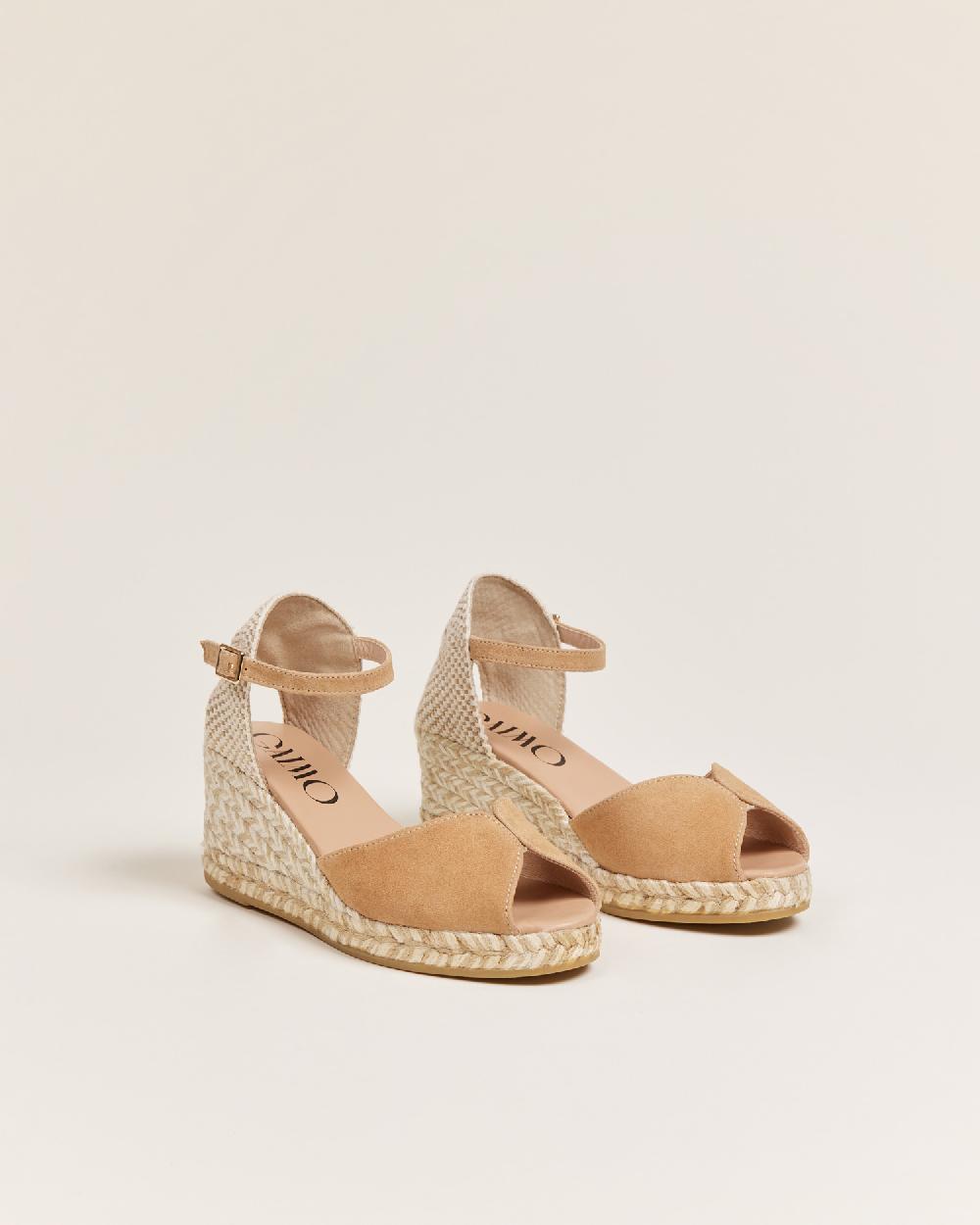 Gaimo espadrilles Ronny CamelloSandalias de cuña en piel con hebilla Oferta especial de fábrica
