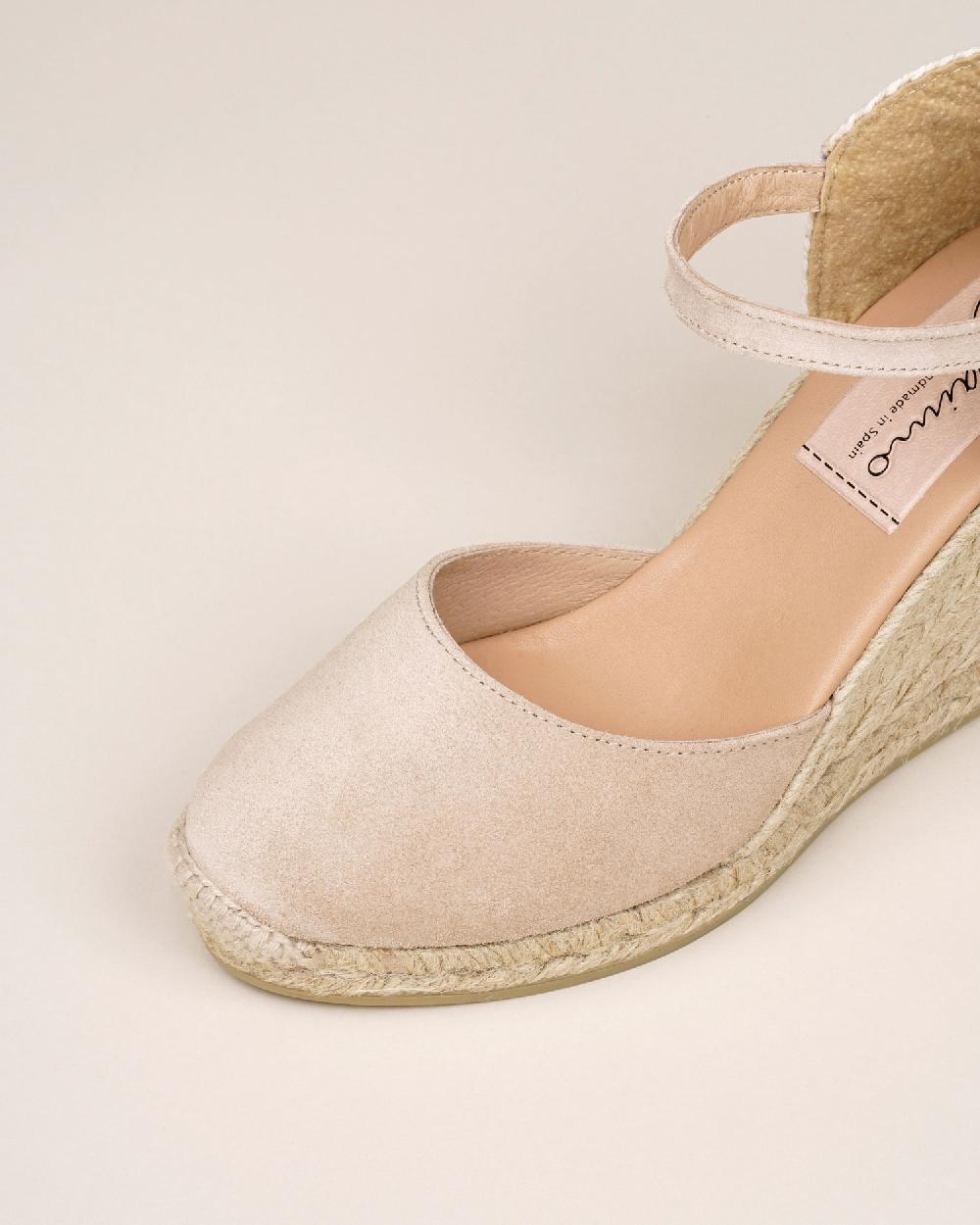 Gaimo espadrilles Global7 SableAlpargatas de cuña en piel con hebilla Solo queda un día