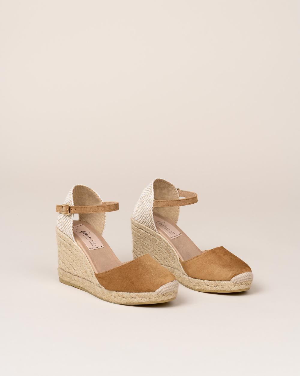 Gaimo espadrilles Global7 CuoioAlpargatas de cuña en piel con hebilla Superdescuento