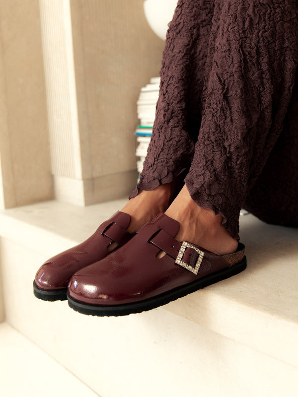 Genuins CLAQUE VEGAN CHAROL BURGUNDY Oferta especial de fábrica