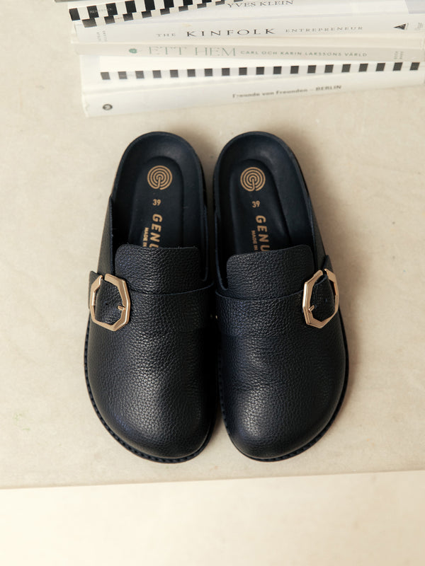 Genuins GRISEL LEATHER BLACK Superdescuento