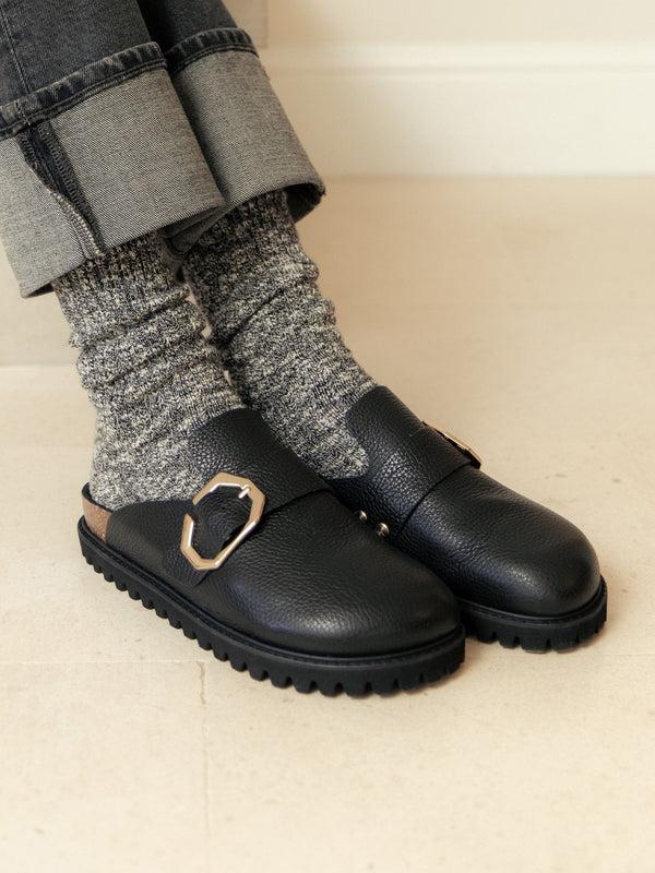 Genuins GRISEL LEATHER BLACK Superdescuento
