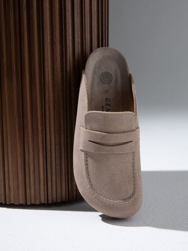 Genuins LOIS VELOUR LEATHER TAUPE Precios de Black Friday