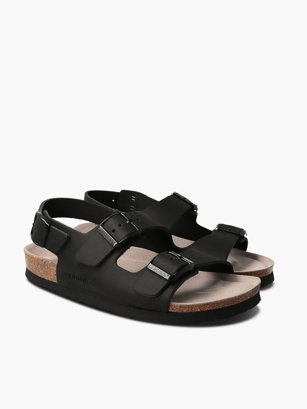Genuins CONGO OILED LEATHER BLACK Grandes ahorros
