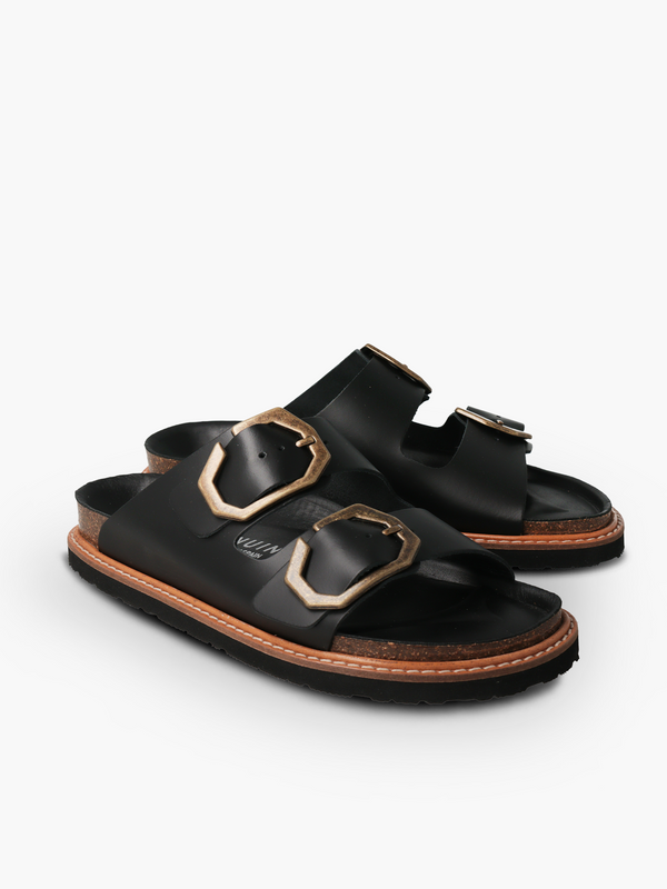 Genuins GALIA LEATHER DRESS BLACK Tienda