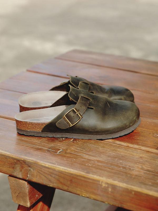 Genuins RIVA OILED LEATHER KAKI UNISEX Oferta especial