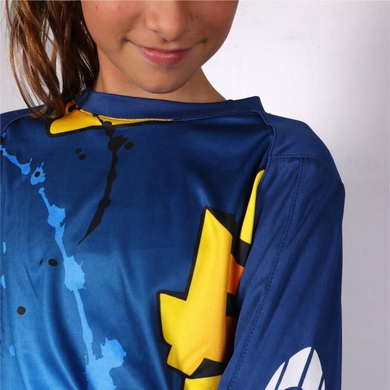 Ho soccer Jersey Portero Graffiti Niño Azul Promoción trimestral