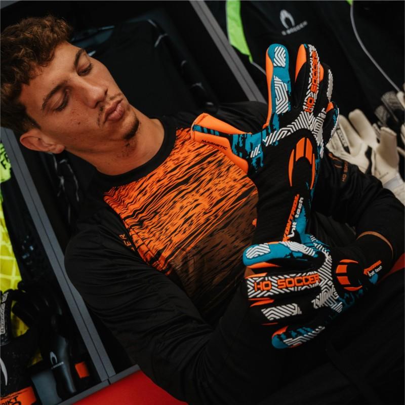 Ho soccer Guante Kontrol Knit Tech II Orange-Turquoise Solo hoy