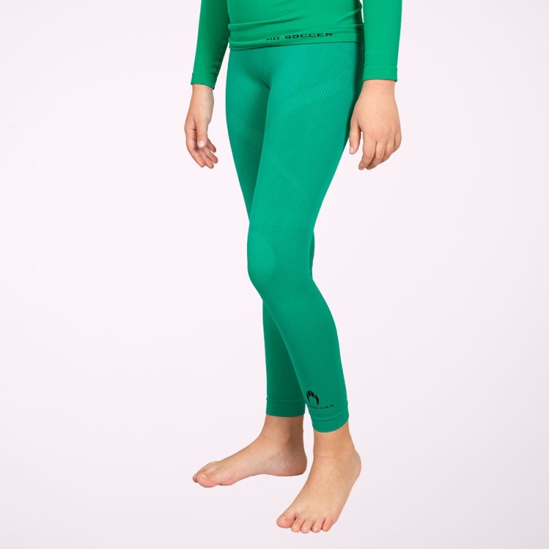 Ho soccer Malla térmica larga verde niño Venta caliente