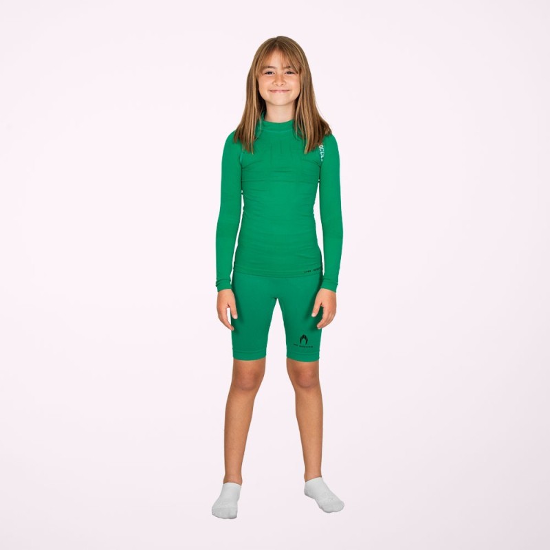 Ho soccer Malla térmica corta verde niño Rebajas baratas
