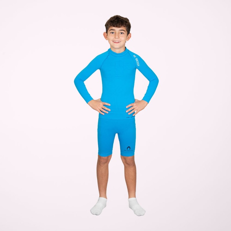 Ho soccer Malla térmica corta azul niño Rebajas de fábrica