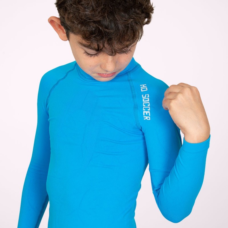 Ho soccer Camiseta Térmica Manga Larga Junior Azul Descuento