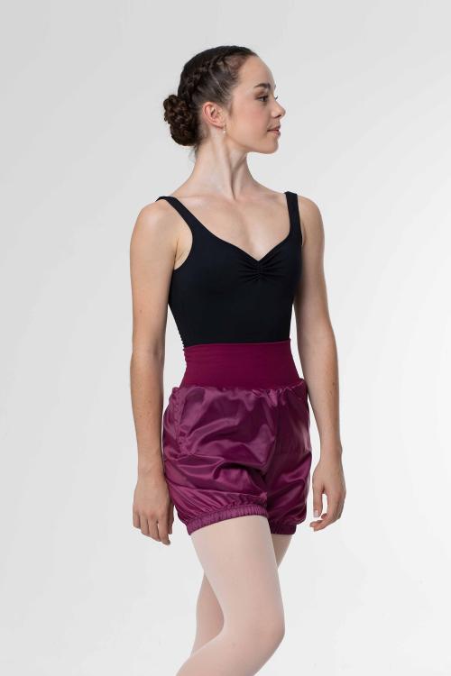 intermezzo Shorts de calentamiento efecto sauna con bolsillos de Intermezzo para ballet Envío internacional gratuito